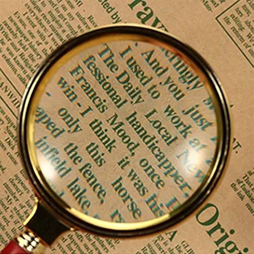 Magnifiers 20x HD Handheld Magnifying Glass for Children & Elderly | Clear Glass Lens, Gold thumbnail 5