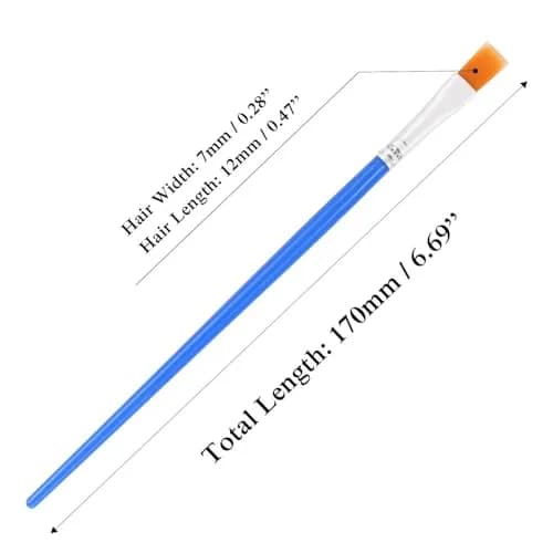 UPINS 30 Pcs Flat Paint Brushes | Small Detail Brushes for Acrylic, Watercolor & Oil (16.1cm) thumbnail 2