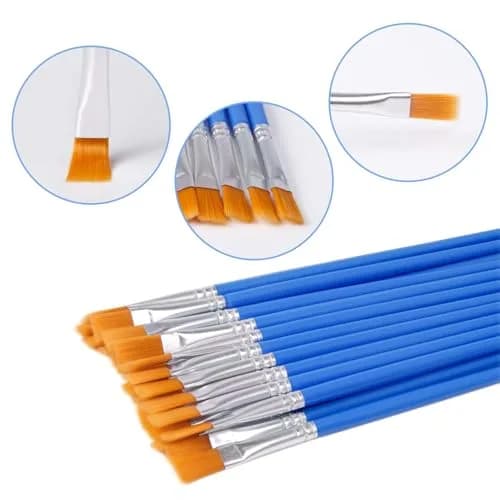 UPINS 30 Pcs Flat Paint Brushes | Small Detail Brushes for Acrylic, Watercolor & Oil (16.1cm) thumbnail 3