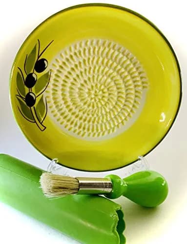 BonCera Premium Ceramic Garlic Grater Plate Set - Yellow Olive | Safe, Durable & Versatile (70-120 chars) thumbnail 8
