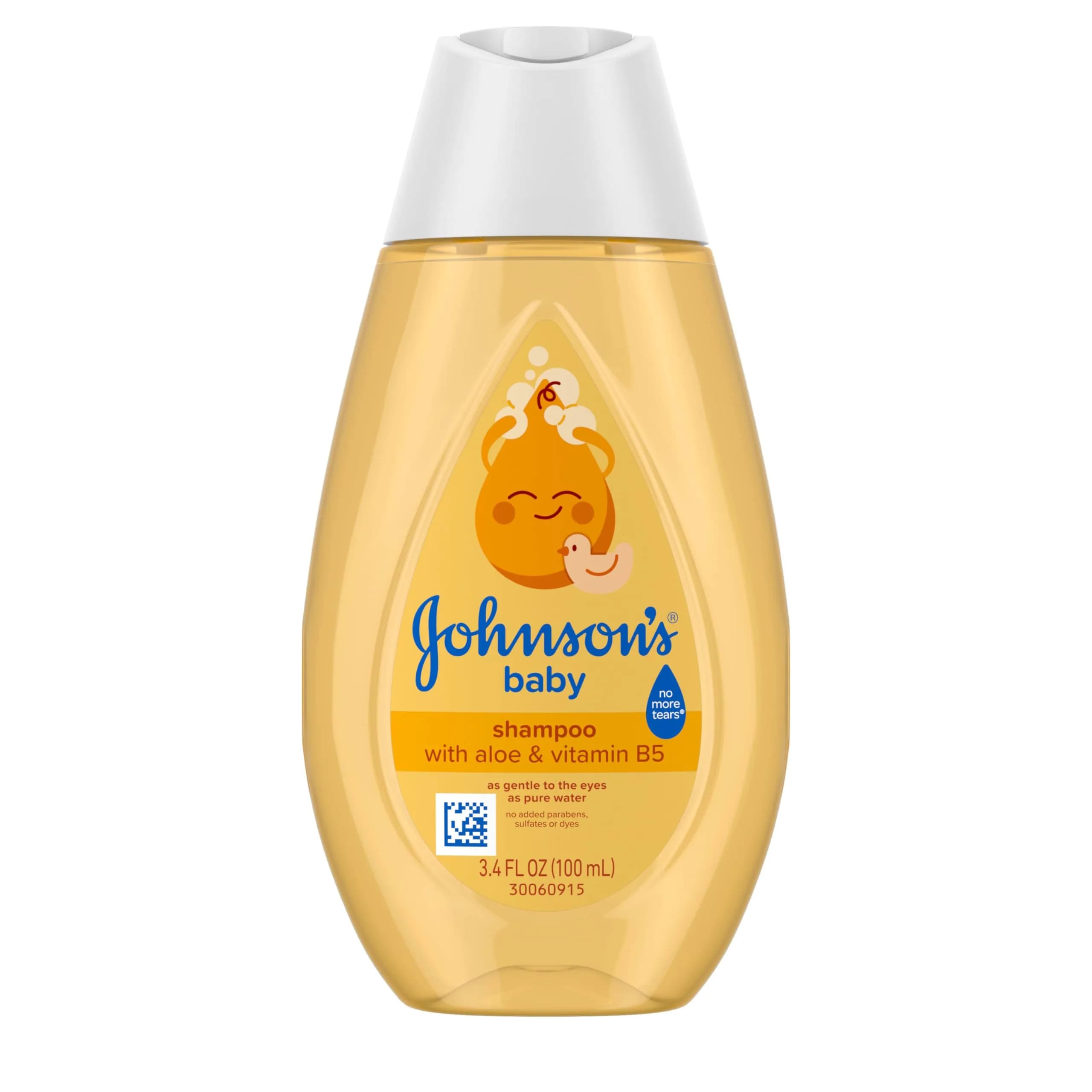 Johnson's Baby Shampoo with Aloe Vera & Vitamin B5, Tear-Free, 600ml (20.3 fl. oz) | Hypoallergenic & pH Balanced for Newborns — yellow