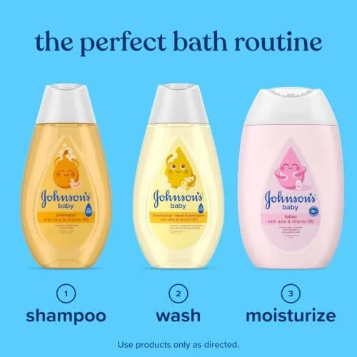Johnson's Baby Shampoo with Aloe Vera & Vitamin B5, 99ml (3.4 fl Oz) | Tear-Free Gentle Cleansing thumbnail 7