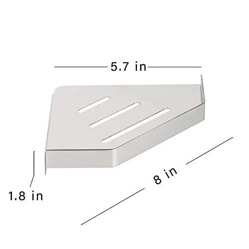 YISMAN Stainless Steel Bathroom Corner Shelf 6" L x 6" W x 1.65" H | Rust Proof, Wall Mount, Easy Install thumbnail 2