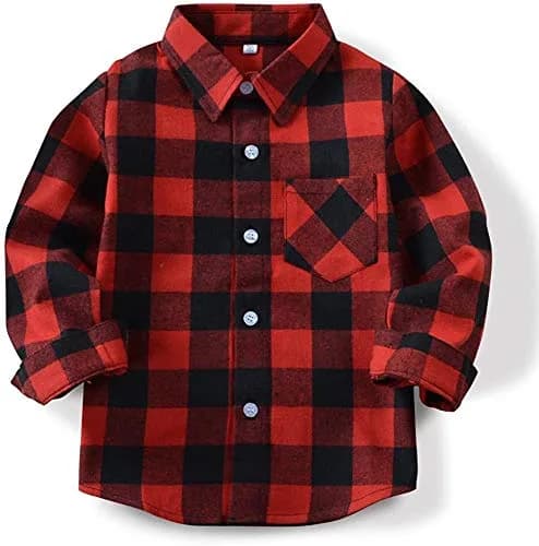 Goodplayer Kids Flannel Shirt 2-3T | Soft Cotton Plaid Long Sleeve for Toddler Boys & Girls thumbnail 1