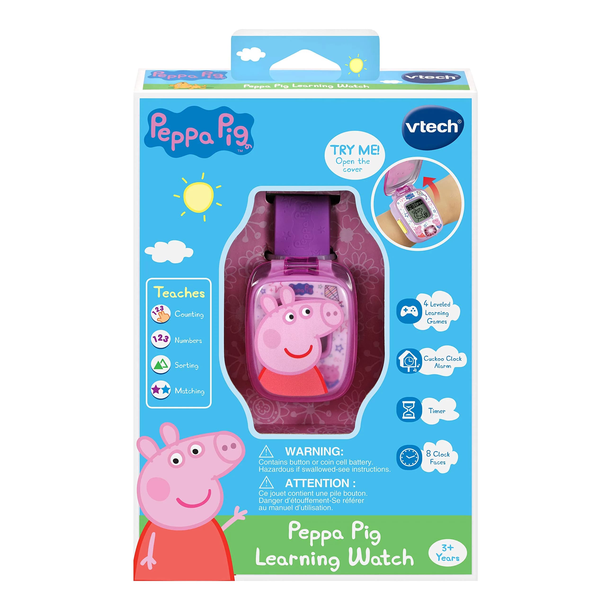 VTech Peppa Pig Learning Watch Purple | Ages 3-6 Years - view 2
