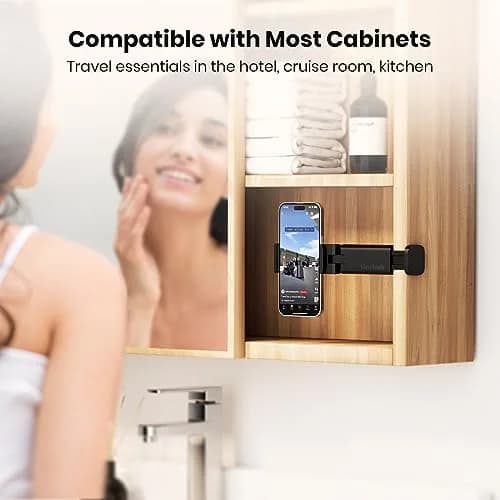 Klearlook Airplane Phone Holder for Flight, Desk, Tray Table | 360° Adjustable, Foldable, Universal Fit thumbnail 6