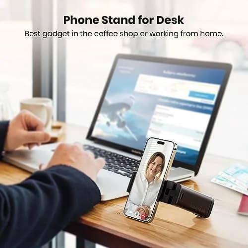 Klearlook Airplane Phone Holder for Flight, Desk, Tray Table | 360° Adjustable, Foldable, Universal Fit thumbnail 4