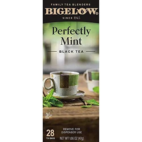 Bigelow Plantation Mint Tea Bags 28-Count Pack of 6 | Organic Mint Flavor, Sealed Pack, 168 Teabags thumbnail 1