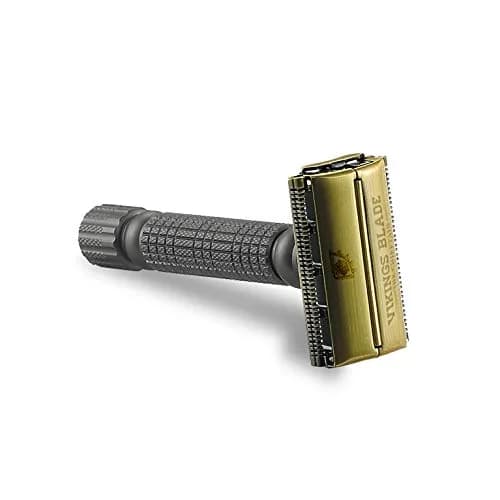 Vikings Blade Double Edge Safety Razor for Men + 5 Swedish Steel Blades + Luxury Case | Smooth, Reusable, Recyclable (Chieftain 5 BC) thumbnail 4