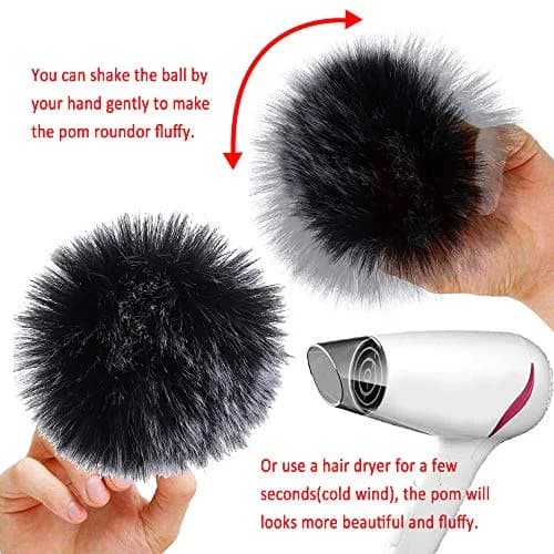 SIQUK Faux Fur Pom Pom for Hats & Accessories | 30 Pcs | 10cm Diameter thumbnail 4