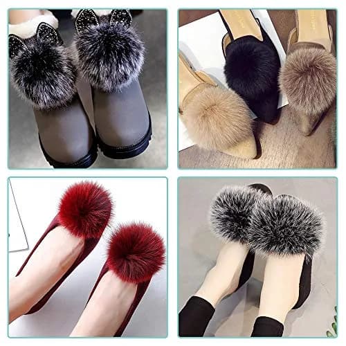 SIQUK Faux Fur Pom Pom for Hats & Accessories | 30 Pcs | 10cm Diameter thumbnail 6