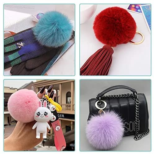 SIQUK Faux Fur Pom Pom for Hats & Accessories | 30 Pcs | 10cm Diameter thumbnail 7