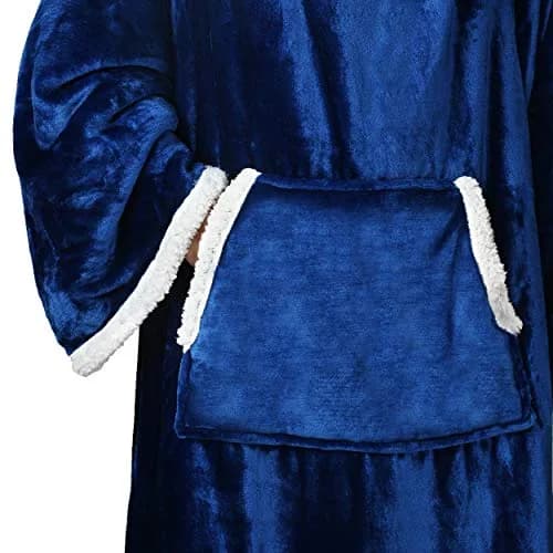 Catalonia Sherpa Wearable Blanket with Sleeves and Kangaroo Pocket | Cozy Plush Throw for Adults thumbnail 8
