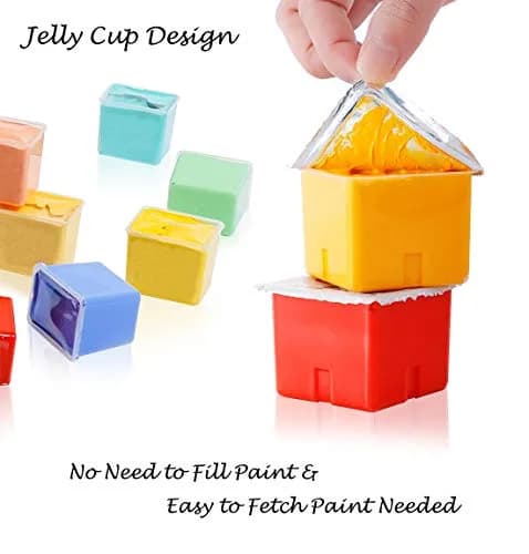 INK LAB Gouache Paint Set Jelly Cup 18 Vibrant Colors | Non Toxic, 30ml/Cup for Artists & Kids thumbnail 5