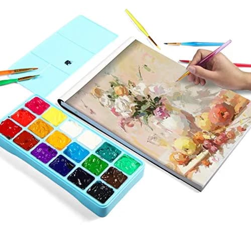 INK LAB Gouache Paint Set Jelly Cup 18 Vibrant Colors | Non Toxic, 30ml/Cup for Artists & Kids thumbnail 6