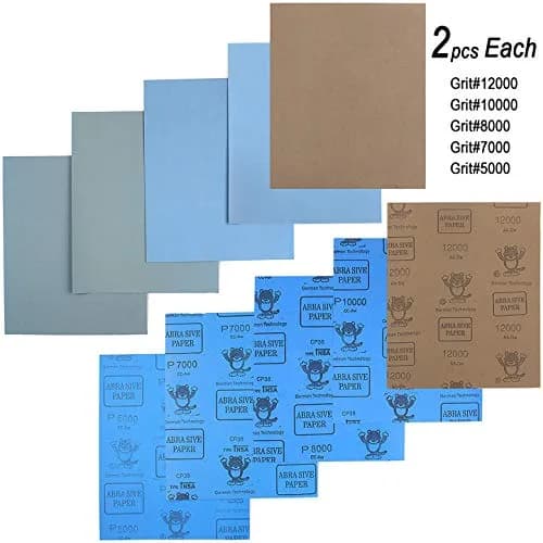 CenterZ 9x11 inch 18 Sheets Sandpaper Wet/Dry 2000-12000 Grit | Assorted Fine Abrasive Pads for Automotive & Wood Finishing thumbnail 3