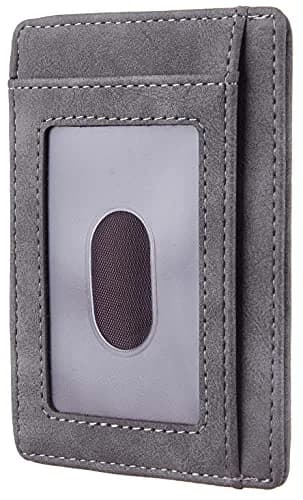 Travelambo Slim Wallet Front Pocket Minimalist Leather RFID Blocking Medium Size | Compact & Secure thumbnail 3
