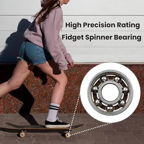 Antrader Steel Ball Bearings 8x22x7mm | Durable Chrome Steel Fidget Spinner Bearings thumbnail 2