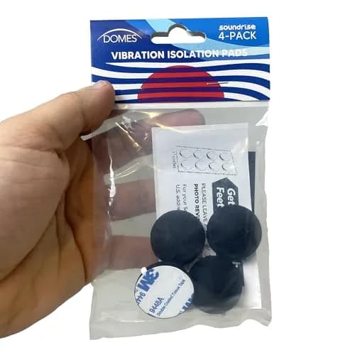 Soundrise Domes Isolation Pads - Black Silicone Anti-Vibration Feet for Speakers & Turntables, 1.27 cm (0.5 inch) Thick | 55 lb Load Capacity thumbnail 7