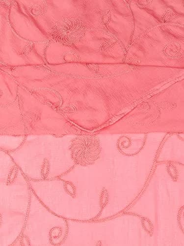 DUPATTA BAZAAR Embroidered Peach Chiffon Dupatta 94cm (37in) x 24cm (9.4in) | Aari Work Elegance thumbnail 6