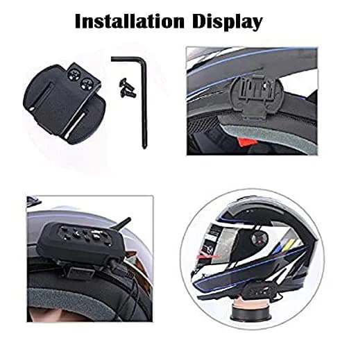 QSPORTPEAK Motorcycle Intercom Clip for V6/V4 Helmets | Black Plastic Accessory thumbnail 5