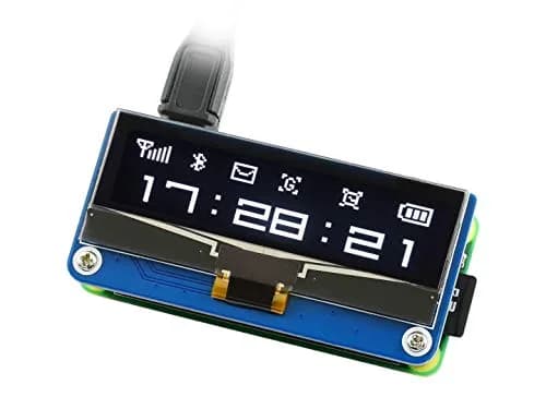 waveshare 2.23inch OLED Display HAT for Raspberry Pi 128×32 Pixels with Embedded SSD1305 Driver Communicating via SPI or I2C thumbnail 1