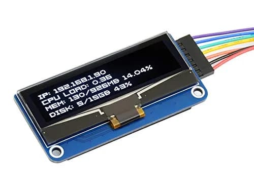 waveshare 2.23inch OLED Display HAT for Raspberry Pi 128×32 Pixels with Embedded SSD1305 Driver Communicating via SPI or I2C thumbnail 3