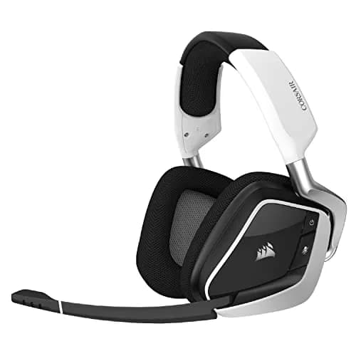 Corsair Void RGB Elite Wireless Gaming Headset – 7.1 Surround Sound – 16-Hour Battery – PC, Mac, PS5, PS4 – White thumbnail 1
