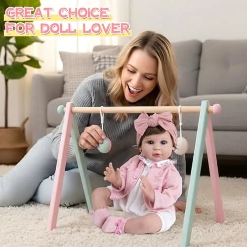 Aori Reborn Baby Dolls 22-Inch Lifelike Baby Girl Pink Outfit | Safe, Handcrafted, Perfect for Kids & Collectors thumbnail 8