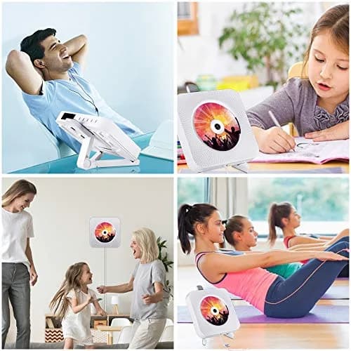 Qoosea Portable CD Player with Bluetooth Wall Mountable Home Audio Boombox 1 Disc, 540g (1.19 lb) | FM Radio, HiFi Speakers, Remote Control thumbnail 6