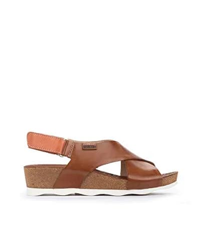 PIKOLINOS Mahon Wedge Sandals Women | Leather | Extra-Light | Light Brown thumbnail 1