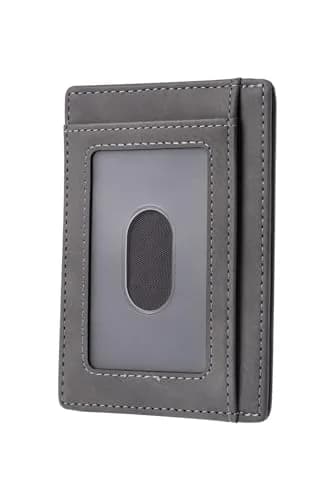 Travelambo Slim Wallet Front Pocket Minimalist Leather RFID Blocking Medium Size thumbnail 3