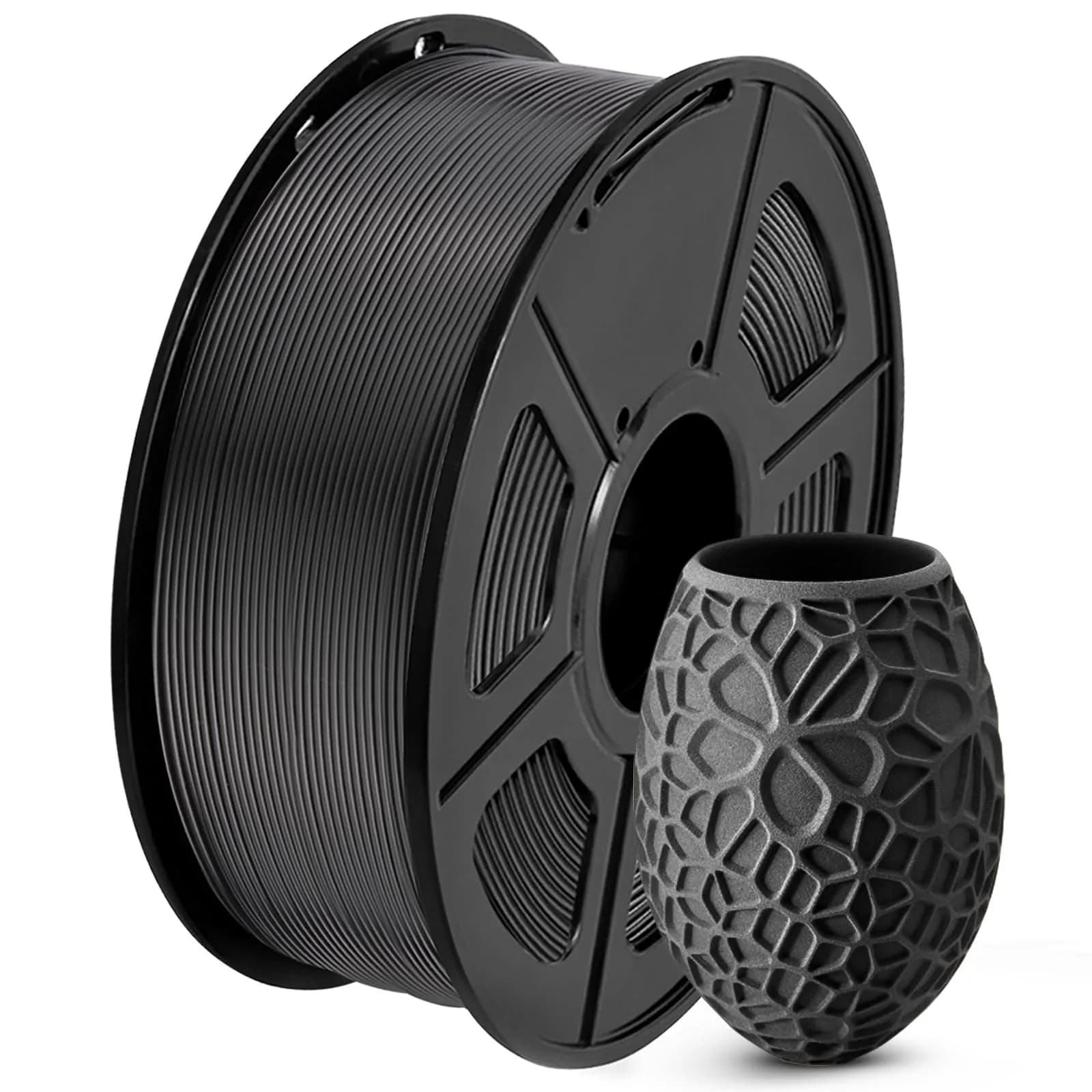 SUNLU PLA 3D Printer Filament, Black, 1kg | Reliable, Easy to Use, No Clogs — Black