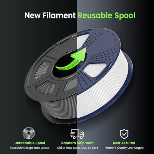 SUNLU PLA 3D Printer Filament, Black, 1kg | Reliable, Easy to Use, No Clogs thumbnail 6