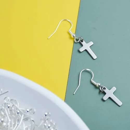 GooDay 925 Sterling Silver Earring Hooks 20mm (0.78 inch) | 100 Pcs Fish Hook Ear Wires with 100 Pcs Rubber Backs thumbnail 7