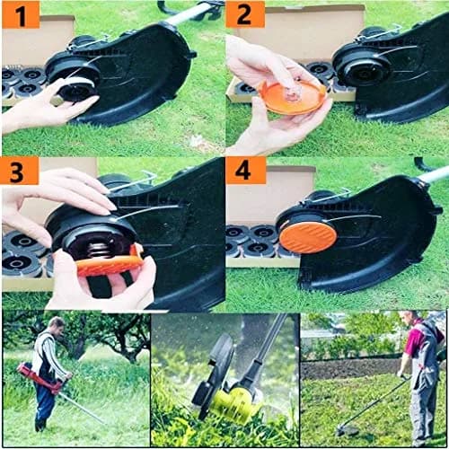 Lucky Seven AF-100 Spool Compatible with Black & Decker AF-100-3ZP 0.065" String Trimmer Line Replacement for GH900 GH600 String Trimmer (8 Spools + 2 Caps and Springs) | Premium Replacement for Black & Decker thumbnail 3