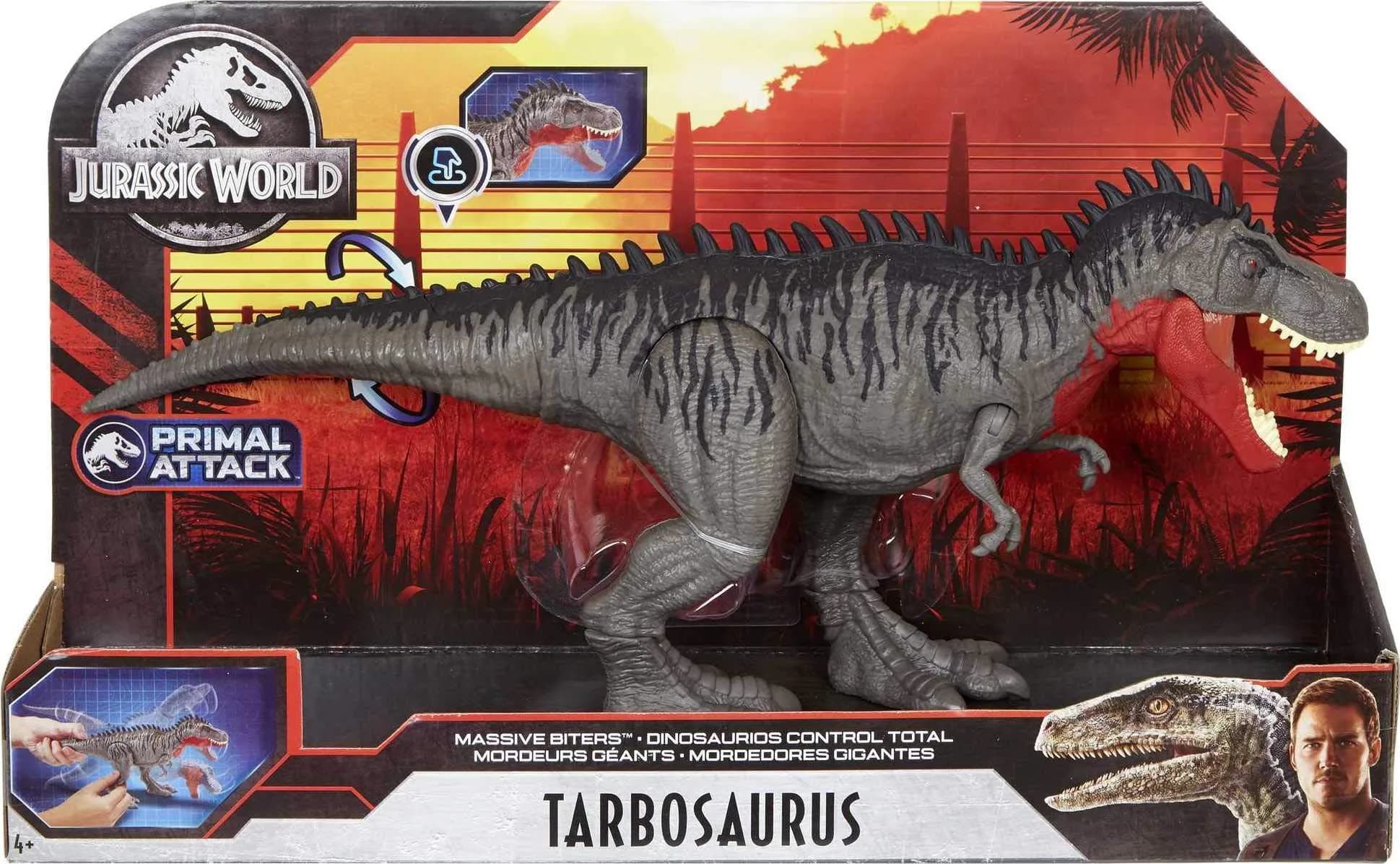 Mattel Jurassic World Massive Biters Tarbosaurus Dinosaur Action Figure | Realistic Animated Movement - view 6