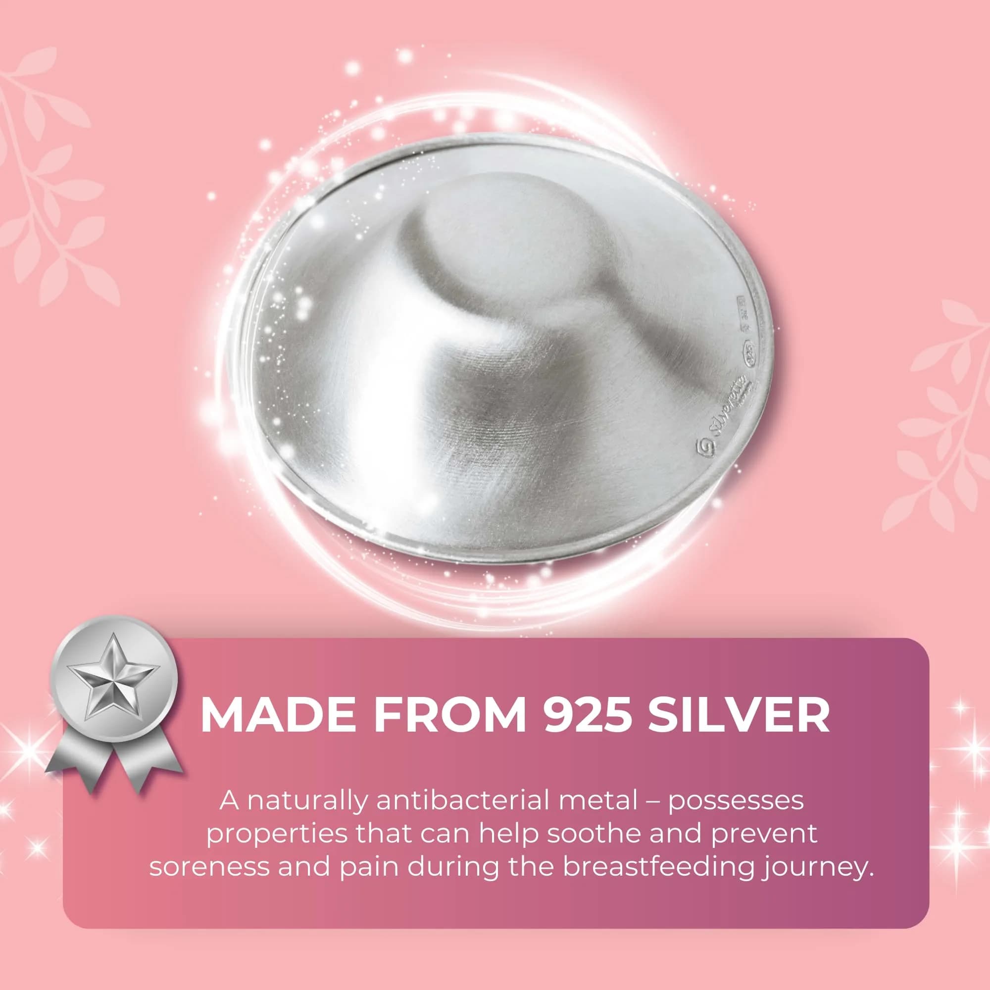 Silverette The Original Silver Nursing Cups XL Size | Breastfeeding Essentials for New Mothers - view 7