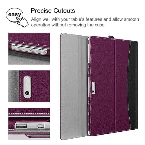 Fintie Case for 12.3 inch Microsoft Surface Pro 7 Plus, Pro 7/6/5/4/3 Purple | Built-in Kickstand & Stylus Holder thumbnail 5