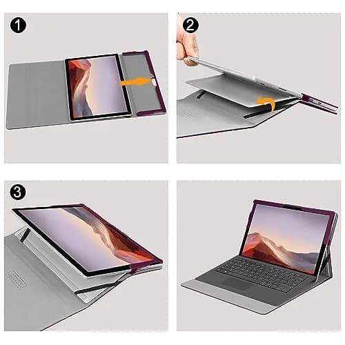 Fintie Case for 12.3 inch Microsoft Surface Pro 7 Plus, Pro 7/6/5/4/3 Purple | Built-in Kickstand & Stylus Holder thumbnail 6