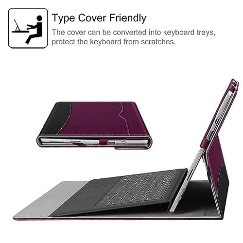 Fintie Case for 12.3 inch Microsoft Surface Pro 7 Plus, Pro 7/6/5/4/3 Purple | Built-in Kickstand & Stylus Holder thumbnail 3