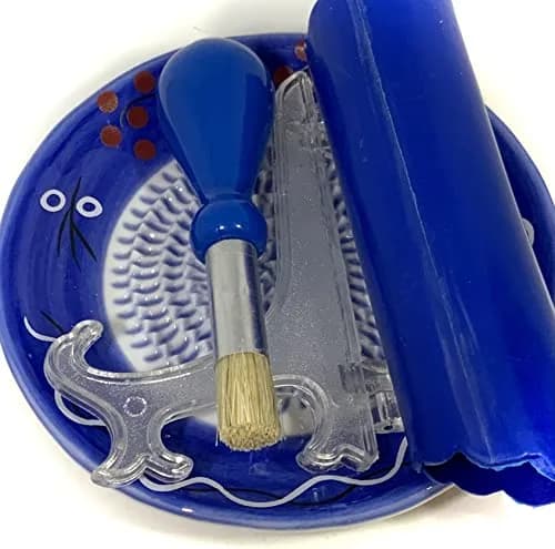 BonCera Premium Ceramic Garlic Grater Plate Set - Cherry Line on Blue | Safe, Durable & Versatile (70-120 chars) thumbnail 7