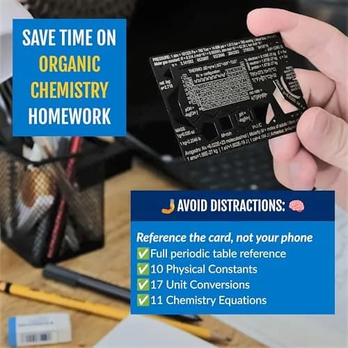 Genius Lab Gear Pocket Chemist Organic Chemistry Stencil 3 Inch Metal Ruler | Compact, Durable & Precision thumbnail 3