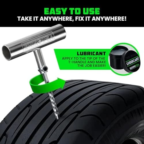 Rhino USA 86-Piece Tire Repair Kit | Heavy Duty Tubeless Tire Plug Kit with Metal Tools & 60 Plugs thumbnail 5