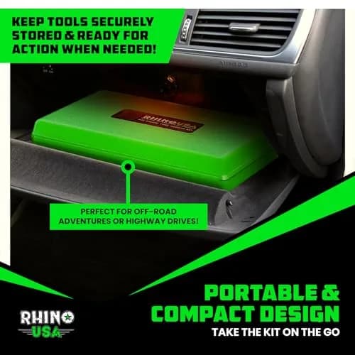 Rhino USA 86-Piece Tire Repair Kit | Heavy Duty Tubeless Tire Plug Kit with Metal Tools & 60 Plugs thumbnail 6
