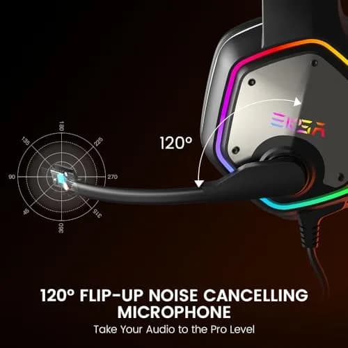 EKSA E1000 USB Gaming Headset with Mic, 7.1 Surround Sound | PC & PS4 Compatible thumbnail 4