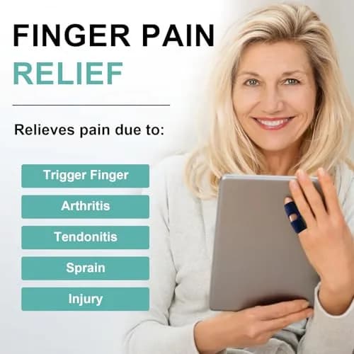 GenetGo Small Finger Splint 2 Pack Blue | Stabilizes Broken Pinky Finger for Arthritis Pain thumbnail 2