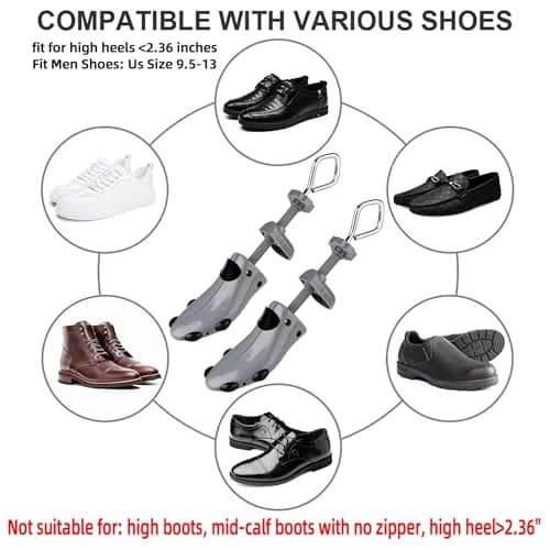 Topsome Shoe Stretcher Men US 9.5-13 | 4-Way Adjustable ABS Plastic Shoe Tree Shaper for Wide Feet thumbnail 4