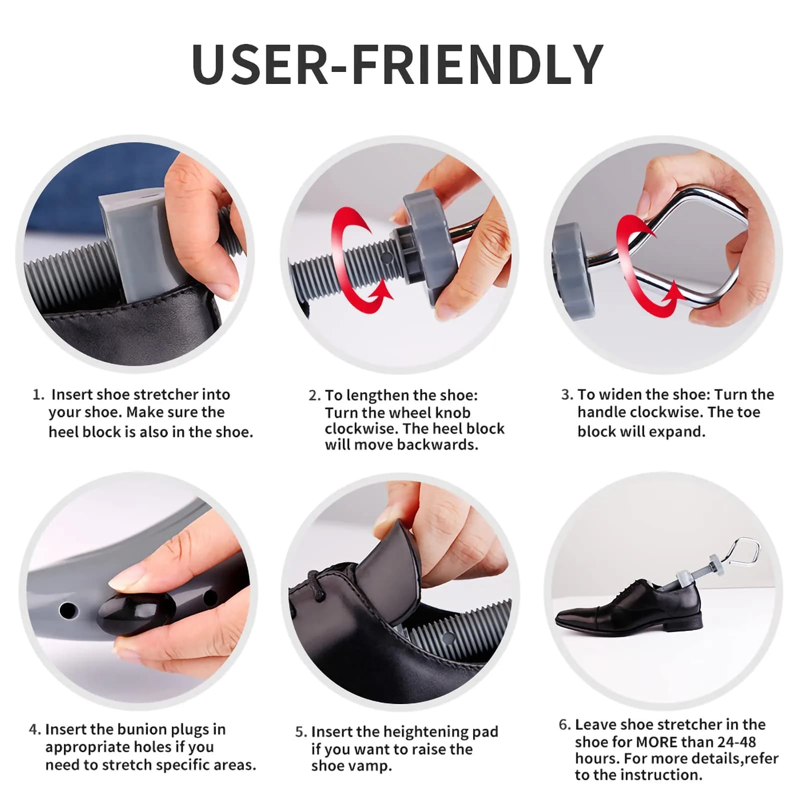 Topsome Shoe Stretcher Men US 9.5-13 | 4-Way Adjustable ABS Plastic Shoe Tree Shaper for Wide Feet - view 5