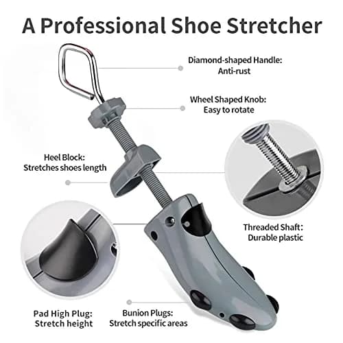 Topsome Shoe Stretcher Men US 9.5-13 | 4-Way Adjustable ABS Plastic Shoe Tree Shaper for Wide Feet thumbnail 2